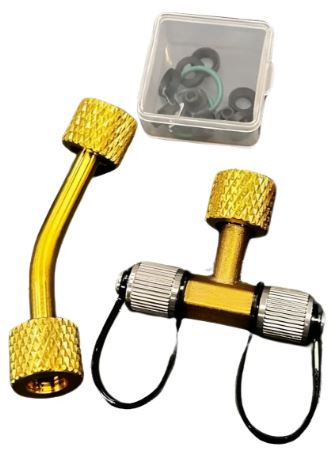 CONEXION EN "Y" ELITECH -  1/4FM x 1/4FM x 1/4FH - PARA ALTO VACIO Y RECUPERACION