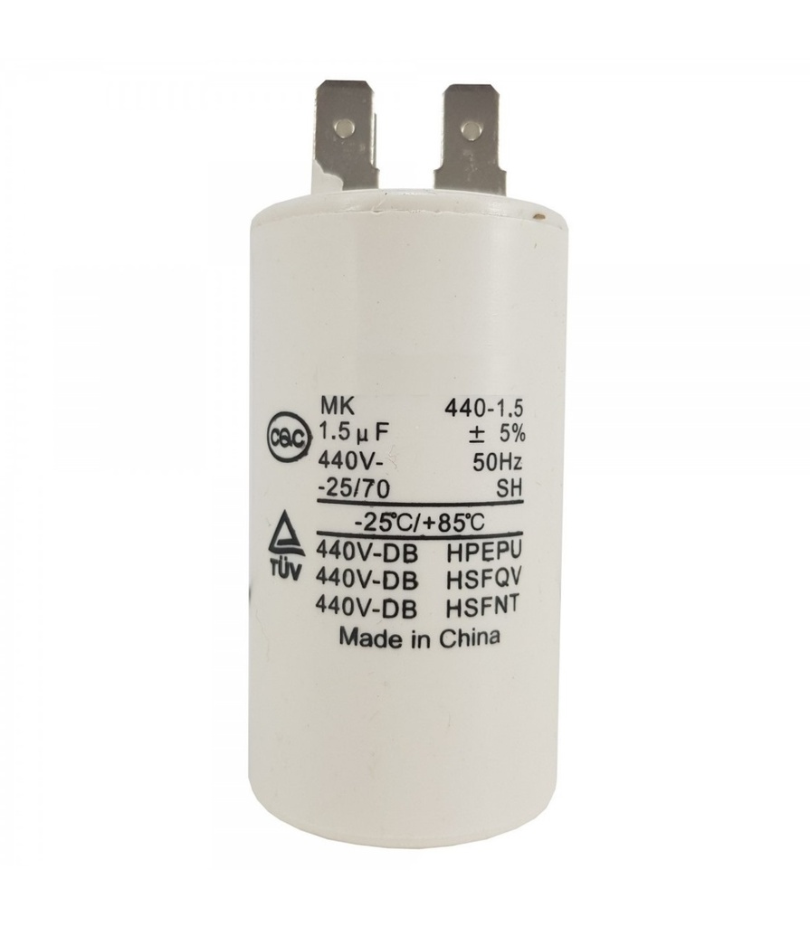 CAPACITOR DE MARCHA 60 MF 440V - CA-BB60-60-440 PLASTICO