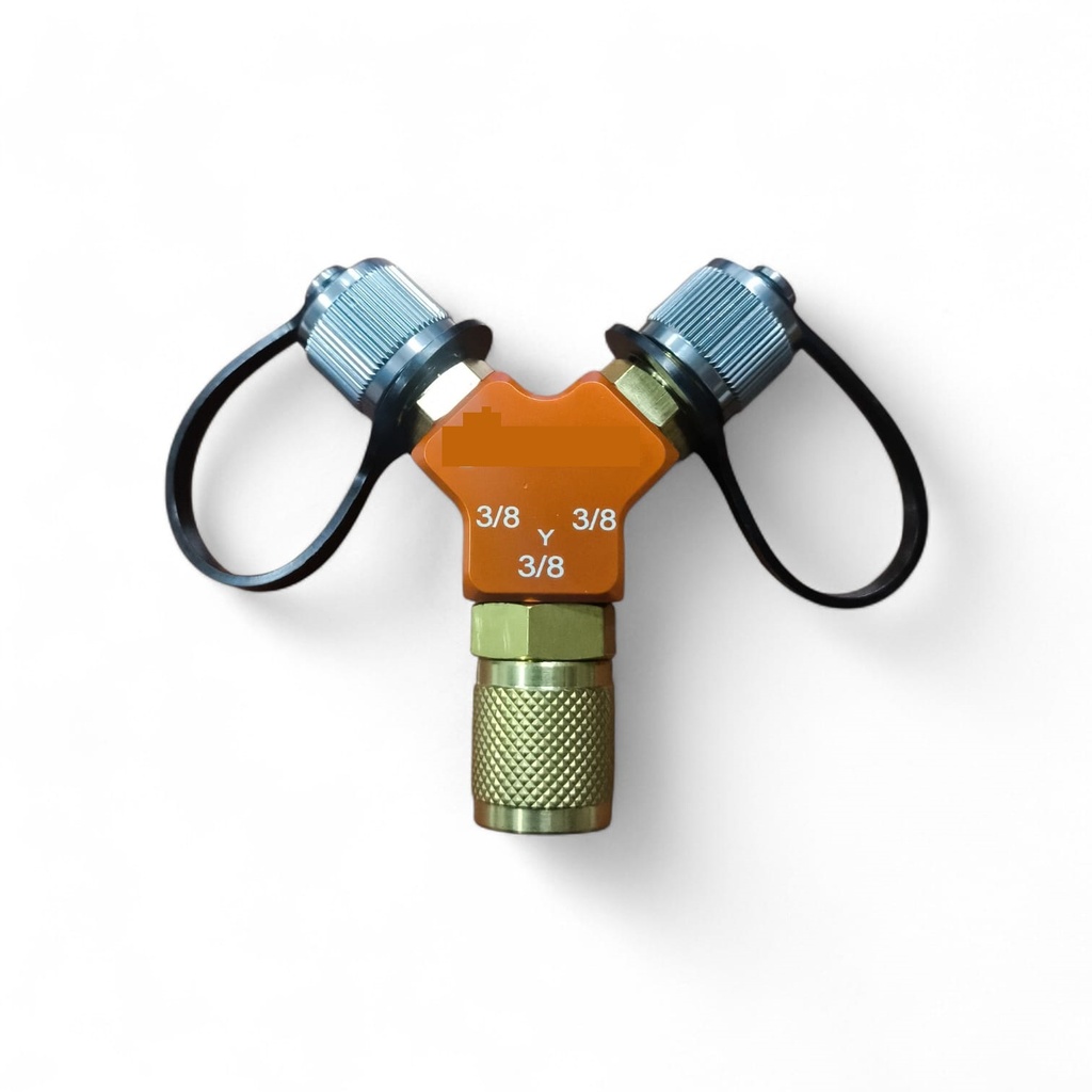 CONEXION EN "Y" PREMIUM -  3/8FM x 3/8FM x 3/8FH - PARA ALTO VACIO Y RECUPERACION