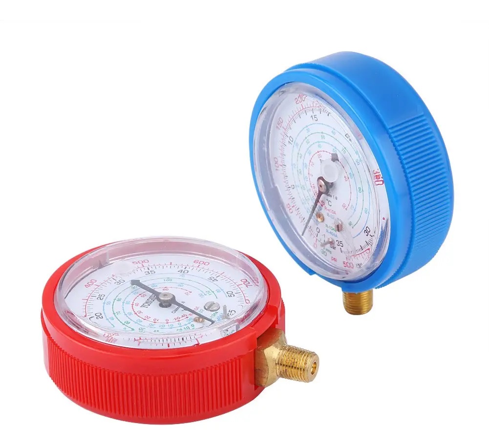 KIT RELOJES ALTA Y BAJA MANOMETRO R32 - R-22 R-134 R-12 R-404 - R410