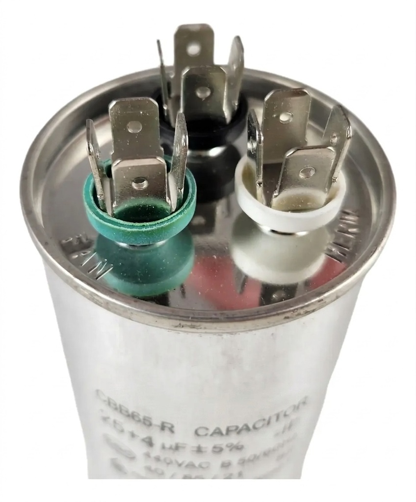 CAPACITOR DE MARCHA DUAL 30+5 MF 440V - CA-BB65-30+5 METALICO