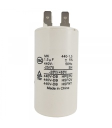 CAPACITOR DE MARCHA 1.5 MF 440V - CA-BB60-1.5-440 PLASTICO